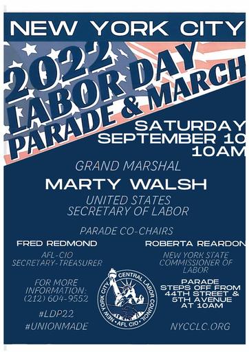 Labor day parade 2022 English