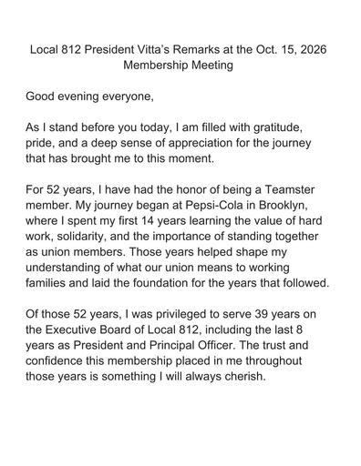 Vitta retirement speech