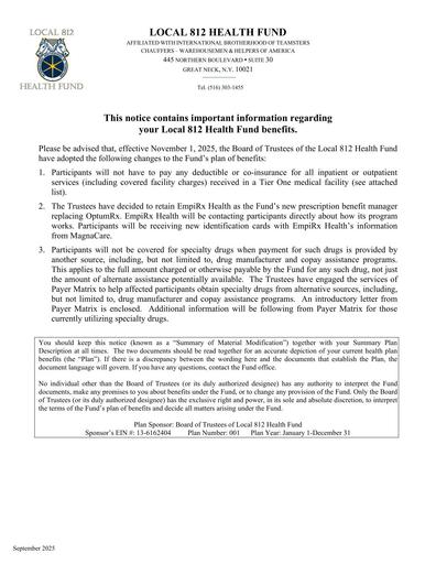 812HF notice (Tiering, EmpiRx, Payer Matrix)